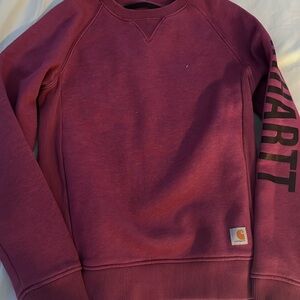 Carhartt Burgundy Crewneck Sweater Soft Cotton Blend